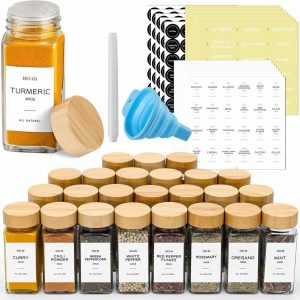 29 PCS SET GLASS STORAGE JARS WITH BAMBOO LID